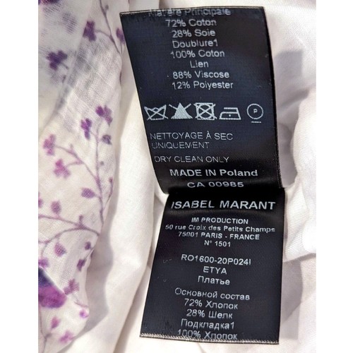 Isabel Marant Etya Floral Print Dress US 10 FR 42 Wedding Romantic Cottage $900 - Picture 13 of 20