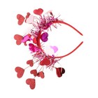 Red Heart Headbands - Valentines Day Hair Hoop For Women - Wedding Party Heart