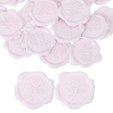 24pcs Wax Seal Stickers Rose Envelope Seal Stickers Light Pink