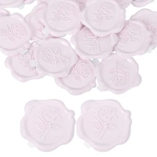 24pcs Wax Seal Stickers Rose Envelope Seal Stickers Light Pink