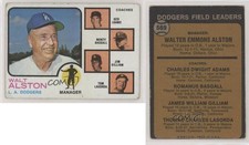 1973 Topps High Number Walt Tom Tommy Lasorda Walter Alston Red Adams Rookie RC
