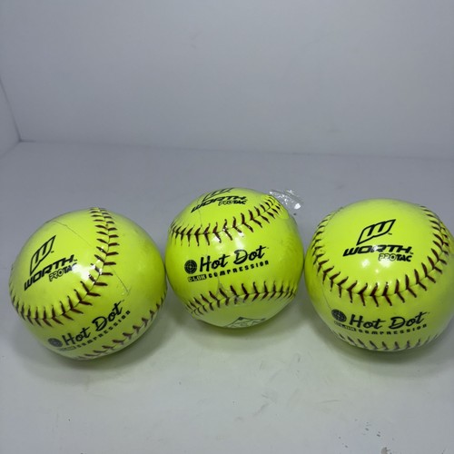 Nuevo Worth Pro Comp Hot Dot C-Lok Compresión Certificado EE. UU. Softbol Lote De 3 - Imagen 1 de 5