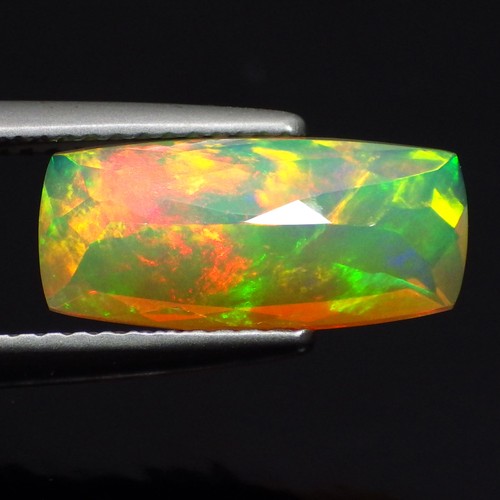 2.14 Ct Cheerful Rectangle (14 x 6 mm) Ribbon Mackerel pattern Solid Welo Opal - Picture 2 of 7