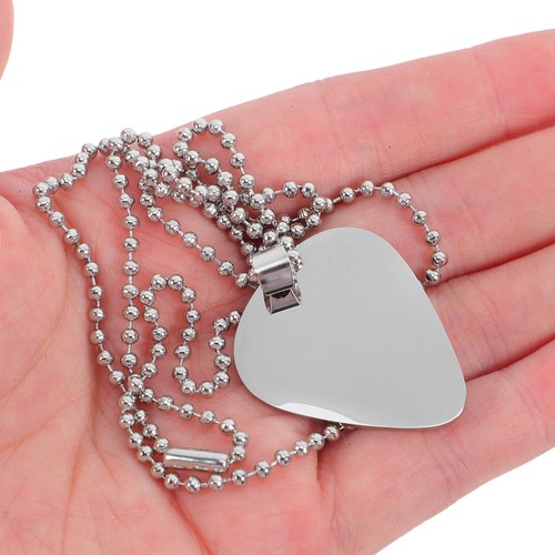 Collar Guitarra Pick Hombre Novedad Colgante Acero Inoxidable Soporte Paleta - Imagen 11 de 12