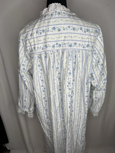 Vestido High Sierra Vintage Talla Larga Mediana Franela Floral - Imagen 5 de 9