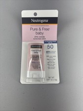 New Neutrogena Pure & Free Baby Zinc Oxide Sunscreen Stick Broad Spectrum SPF 50