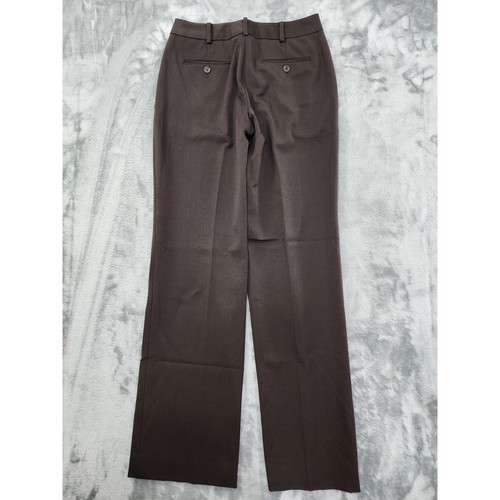 NEW Brooks Brothers Mid Rise Straight Leg Dress Pants Size 0 Dark Brown Office - Picture 2 of 10