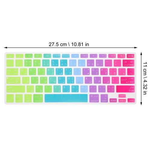 2 Pcs Arabic Keyboard Film Computer Accessories Silicone Cover for Laptop - Afbeelding 7 van 10