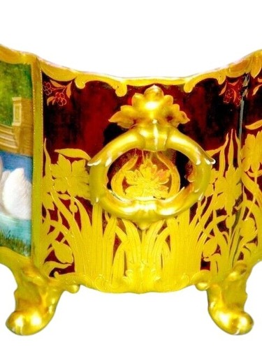 Wien Cachepot Blumentopf Übertopf um 1895 - Signiert Franz Wagner - Top Rarität - Bild 6 von 12