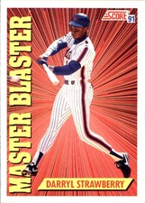 Darryl Strawberry 1991 Score #691 New York Mets FREE SHIPPING AutographDen