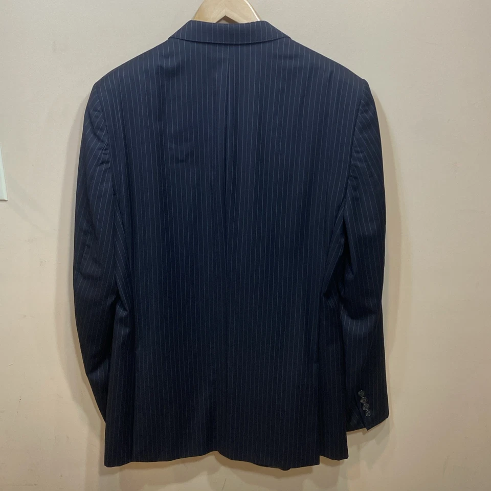 Traje de lana a rayas negras LAUREN Ralph Lauren ajuste 42L M a L pantalones para hombre 33x34 Foto 4 de 4