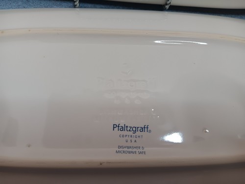 Set of 2 Pfaltzgraff French Quarter 16" Rectangular Platters Made in USA - Picture 3 of 4