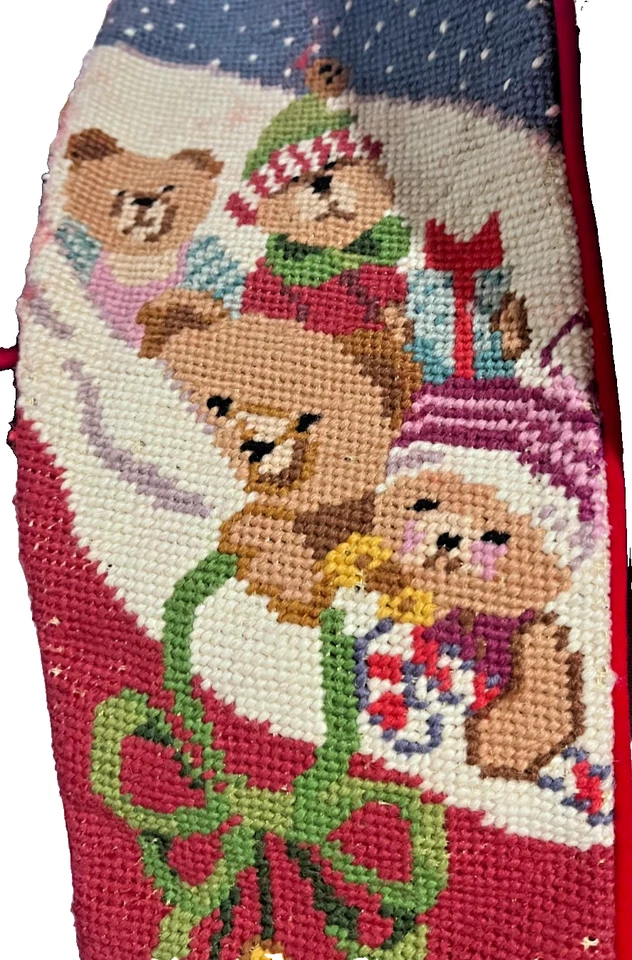 Juego de 2 medias navideñas vintage 1991 Imperial Elegance punto aguja lana Foto 4 de 4