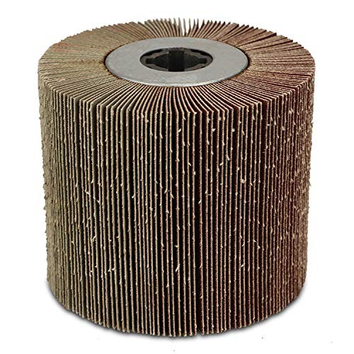Flap Wheel Sanding Drum, 4.5" x 4" with 3/4" Quad Keyway (60 Grit) - Picture 2 of 5