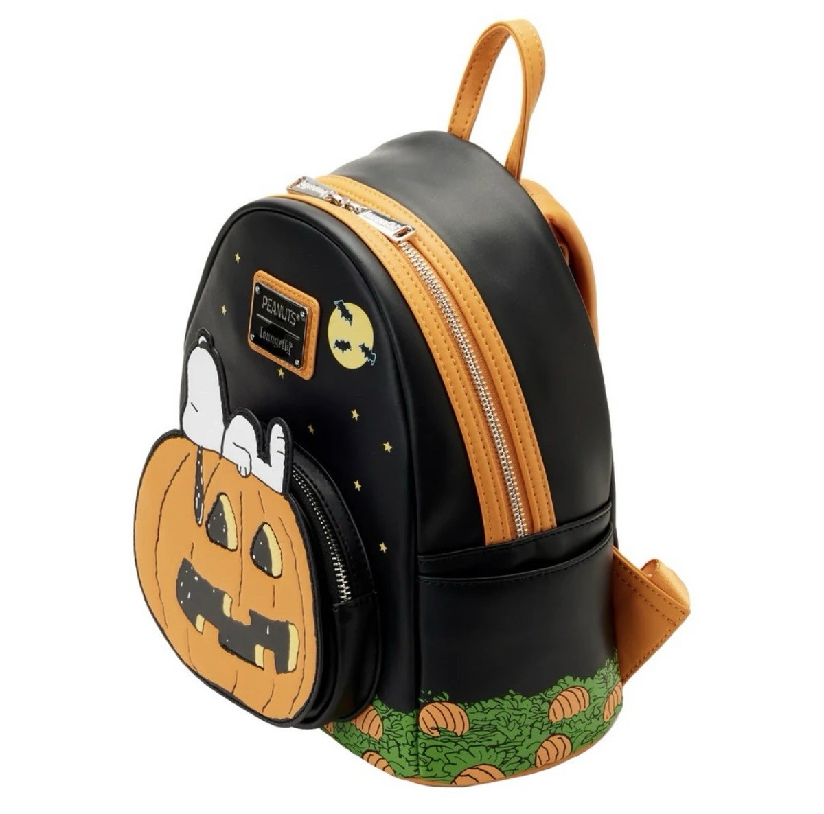 NWT Loungefly Peanuts Great Pumpkin Snoopy Glow in The Dark Mini Backpack Loungefly Peanuts Snoopy and Woodstock Camping Glow-in-the  main image 4