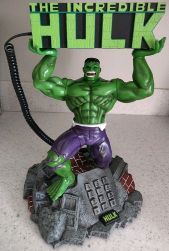 Teléfono parlante The Incredible Hulk Way Out Toys teléfono fijo de colección con caja probada - Imagen 3 de 15