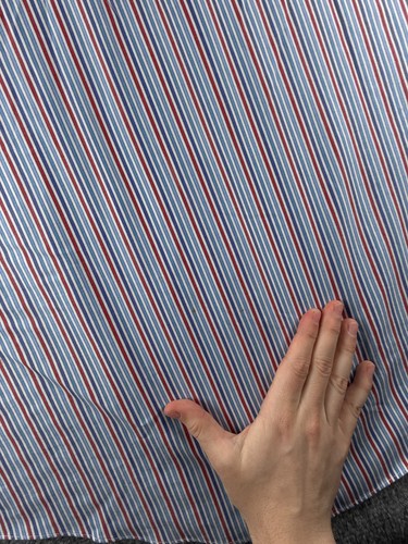 Brooks Brothers 2XL Blue Red Button-Down Cotton Striped Slim Non-Iron Mens Shirt - Foto 3 di 15
