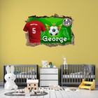 Personalised Football 3D Vinyl Decal - Custom Name Sticker Bedroom Wall Art 17