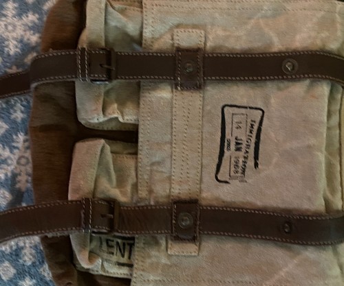 Lentilles Vertes Canvas Handtasche Messenger Bag Einwanderung 14. Januar 1968 Schön! - Bild 3 von 8
