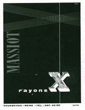 Publicité ancienne rayons X Massiot issue de magazine 1954