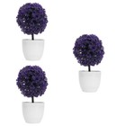  3 Pieces Realistic Artificial Plants Topiary Balls Flowers Indoor