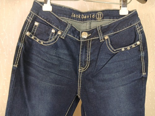 Jack David Damen Jeans Gr. 11 Strass Bootcut Stretchig Hose - Bild 3 von 21