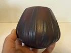 Van Briggle Art Pottery Vase Yucca Leaf Pattern In Mulberry 1922-1926 Usa Mark