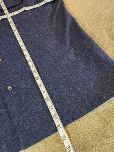Pendleton Authentic Board Shirt Men's Size XXL 100% Virgin Wool Solid Blue - Picture 12 of 20