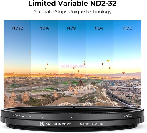 Filtro de lente ajustable variable K&F Concept ND2-ND32 52/55/58/62/67/72/77/82 mm - Imagen 68 de 80