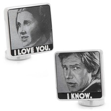 Star Wars Princess Leia and Han Solo "I Love You / I Know" Photo Cufflinks