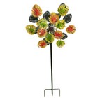 Dual Sided Metal Sunflower Windmill Rotating Outdoor Garden Yard Decoration