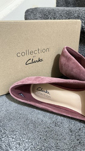 NUEVOS ZAPATOS CLARKS CUERO GAMUZA CONFORT TACÓN MEDIO BAJO INTELIGENTES PUNTIAGUDOS PARA MUJER UK 5 38 - Imagen 4 de 10