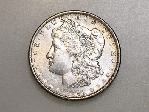 1891-P $1 MORGAN SILVER ONE DOLLAR CH/GEM BU