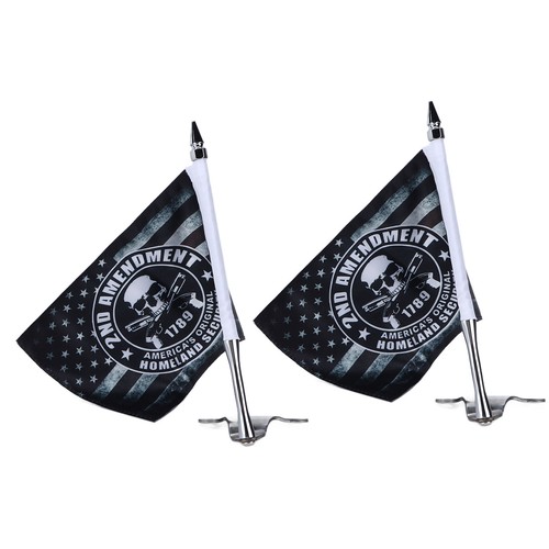Trunk Lid Flag Pole Mount Kit With Homeland Security Flag L R Replacement For - Picture 2 of 12
