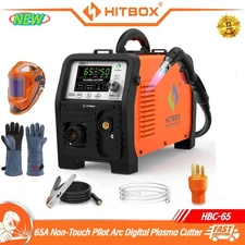 65 A Non-Touch Pilot Arc Digital Plasma Cutter 110/220V Cutting Machine&Helmet