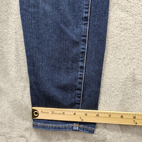 Pantalones de mezclilla con montura para mujer 30 32x28 azul Le Garcon corte desgastado lavado oscuro - Imagen 11 de 11