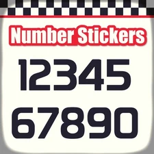 3, 4, 5, 6, 7, 8 inch Black Number Stickers Die Cut Custom 3 Digit 3 pcs 1123S