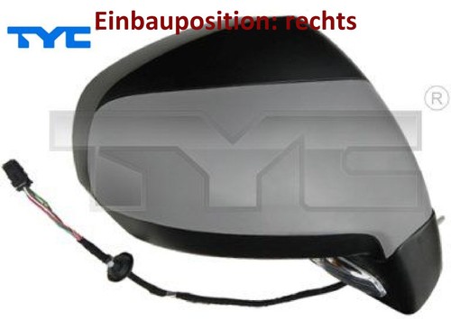 TYC 326-0105 Außenspiegel rechts Spiegel außen für Peugeot  - Bild 1 von 1