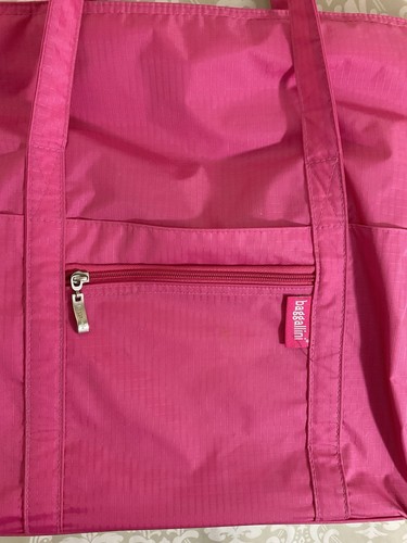 Borsa BAGGALLINI Tote Bag rosa caldo viaggio vacanza tracolla - Foto 4 di 11