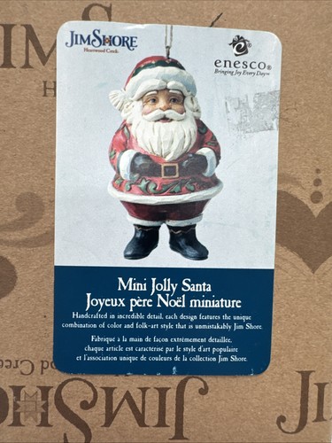 JIM SHORE HEARTWOOD CREEK JOLLY MINI BABBO NATALE ORNAMENTO DA APPENDERE NUOVO SCATOLA APERTA 6004310 - Foto 21 di 22
