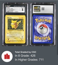 Pikachu 01/53 Wotc Black Star Promo Regular 1999 CGC 8 NM/MINT