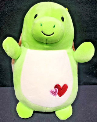 NEW Squishmallows Antoni the Turtle 10'' Inch Hugmees W Hearts Squishmallow