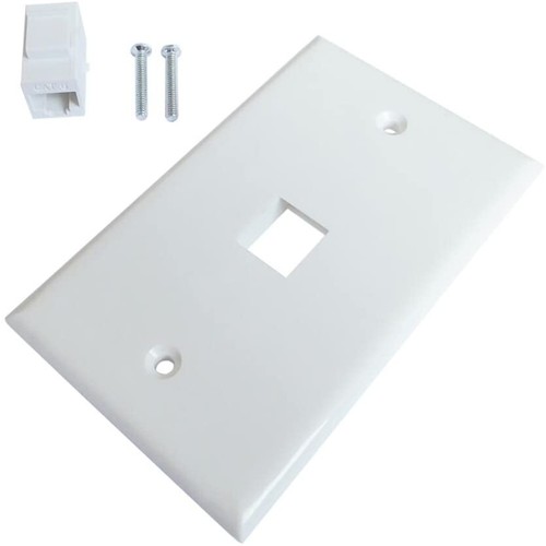 4-Packungen 1 Anschluss Ethernet Wandplatte, Schlussstein Buchse Wandplatte6466 - Afbeelding 4 van 6