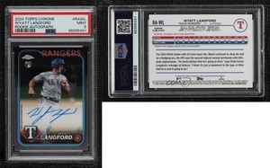 2024 Topps Chrome Rookie Auto Wyatt Langford #RA-WL PSA 9 MINT Auto RC