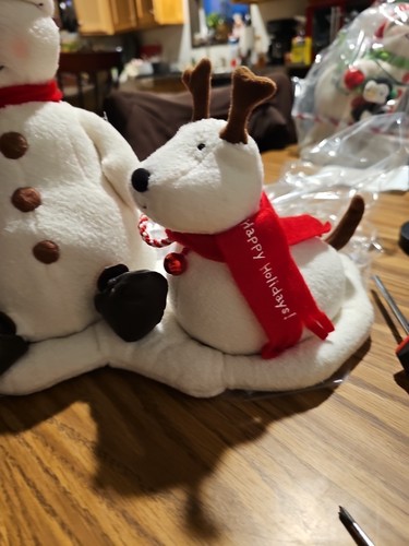 Vintage Hallmark animierte JINGLE PALS singender & tanzender Schneemann und Hund - Bild 4 von 10