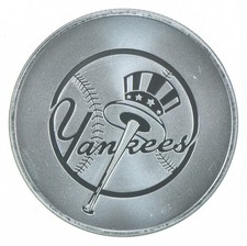 1 Oz Silver Round Yankees Baseball New Zealand Mint *7925