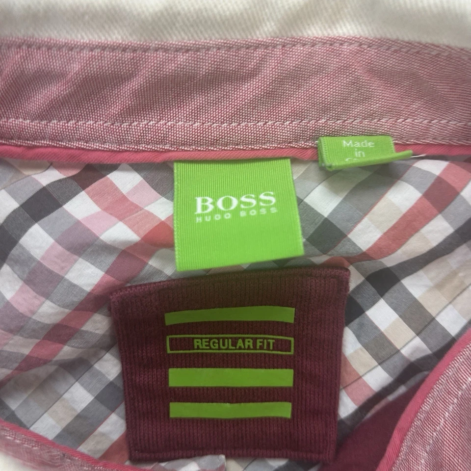 Camisa polo masculina Boss Hugo Boss etiqueta verde GG cinza rugby manga longa - Imagem 2 de 4