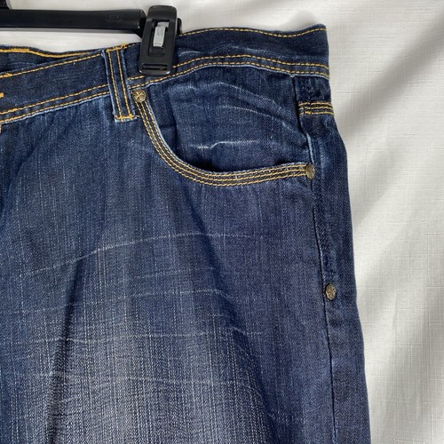 Blac Label Premium Denim Goods Mens Jeans Dark Wask 44 x 33 Hip Hop Wide Leg - Picture 4 of 17