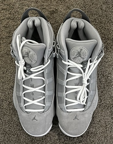 NUEVO Talla 13M- Air Jordan 6 Anillos "Gris Lobo" 322992-009 - Imagen 3 de 5