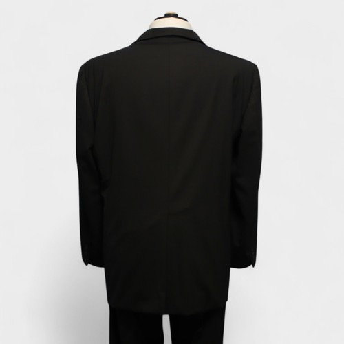 Ermenegildo Zegna 2 Piece Suit US 44R Tux Black Wool Blend "SOFT" Flat 3 Button - Picture 4 of 22